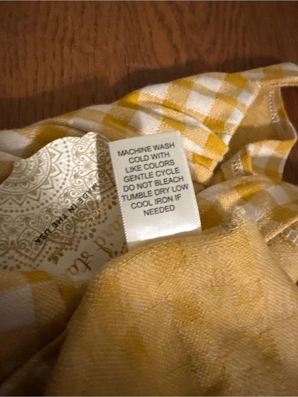 NWT Altar'd State Yellow Gingham Two Piece Set Crop Top Mini Skirt Co-Ord S - Picture 11 of 16